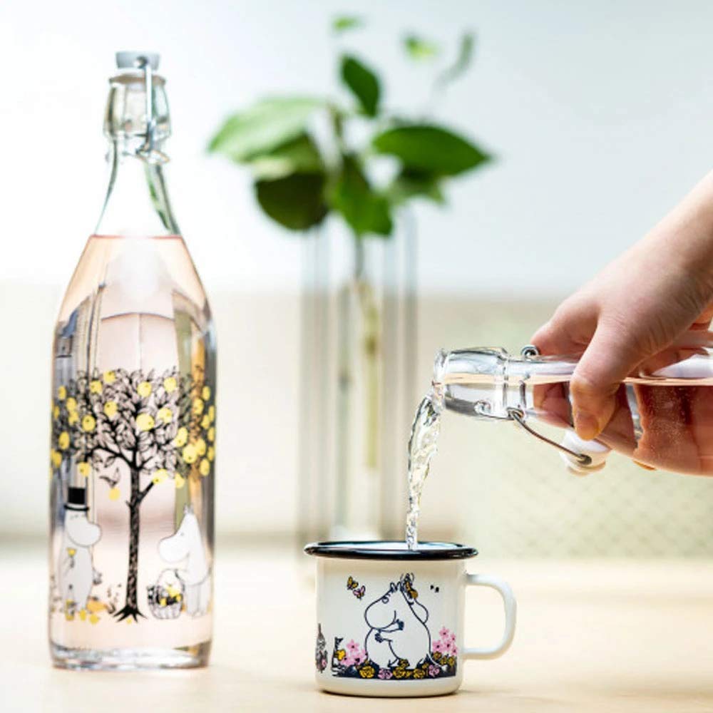 Amazon｜ピー・オー・エス MOOMIN(ムーミン) ガラスボトル 1000ml